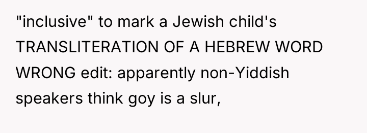 "inclusive" to mark a Jewish child's TRANSLITERATION OF A HEBREW...