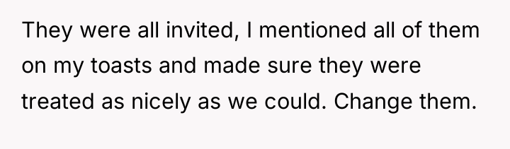 They were all invited, I mentioned all of them on...