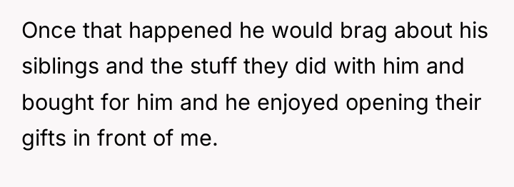 Once that happened he would brag about his siblings and...