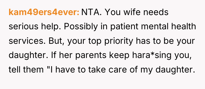 kam49ers4ever NTA. You wife needs serious help. Possibly in patient...