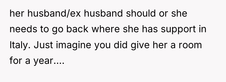her husband/ex husband should or she needs to go back...