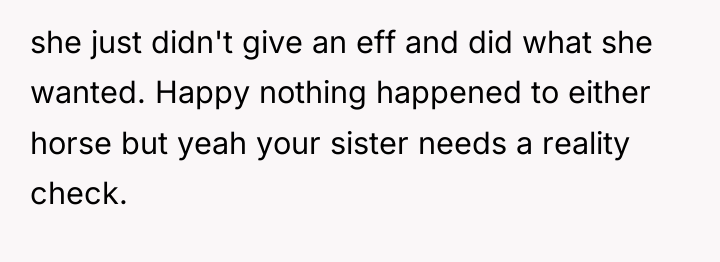 she just didn't give an eff and did what she...