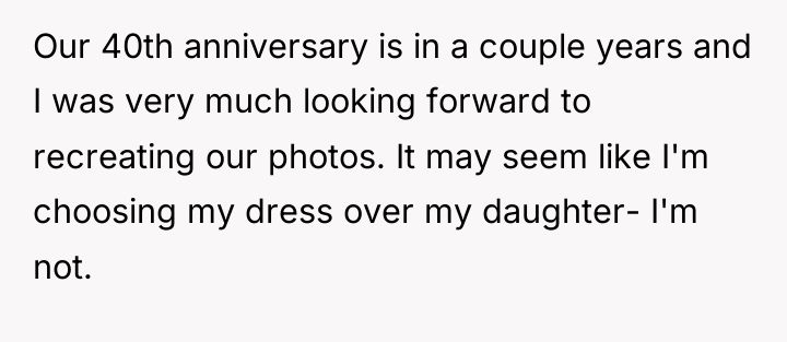 Our 40th anniversary is in a couple years and I...