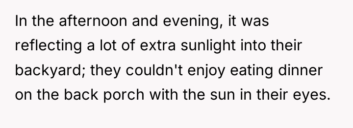 In the afternoon and evening, it was reflecting a lot...