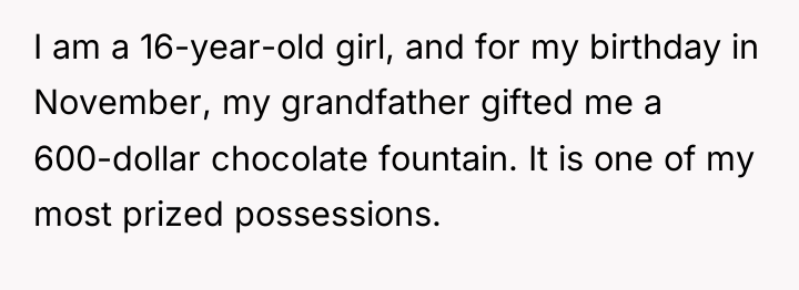 I am a 16-year-old girl, and for my birthday in...
