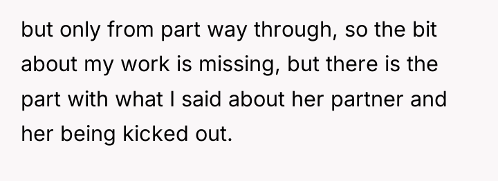 but only from part way through, so the bit about...