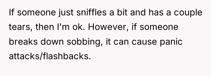 If someone just sniffles a bit and has a couple...