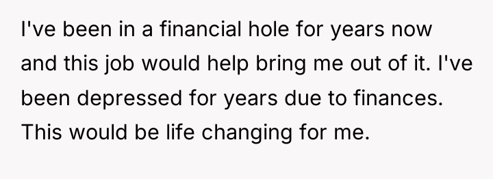 I've been in a financial hole for years now and...