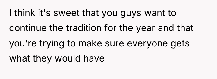 I think it's sweet that you guys want to continue...