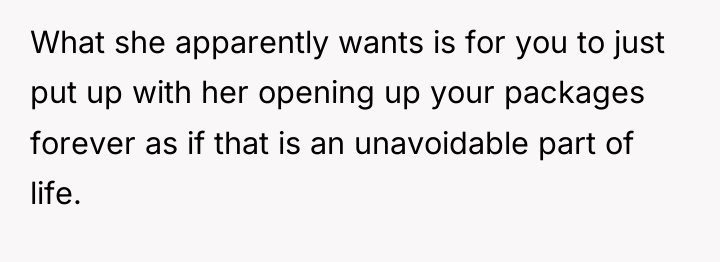 What she apparently wants is for you to just put...