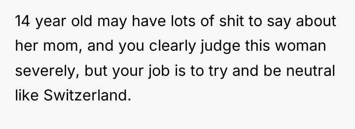 14 year old may have lots of shit to say...