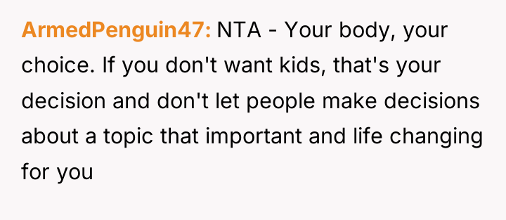 ArmedPenguin47 NTA - Your body, your choice. If you don't...