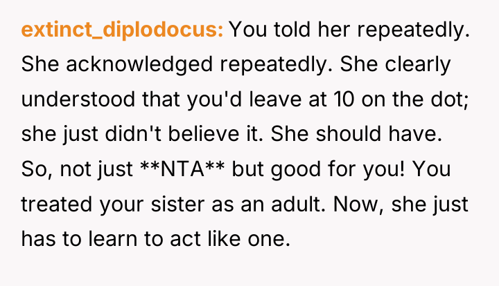 extinct_diplodocus You told her repeatedly. She acknowledged repeatedly. She clearly...
