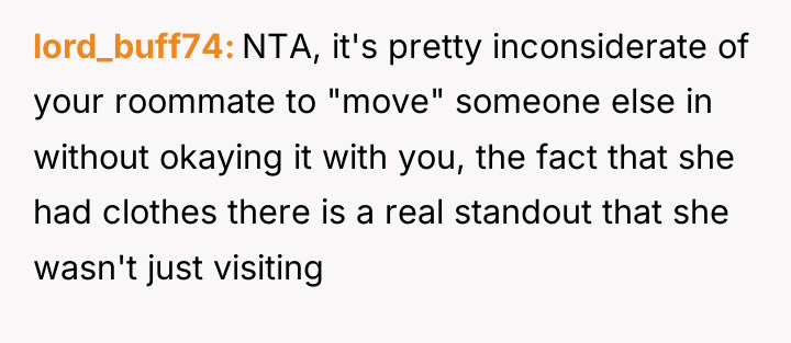 lord_buff74 NTA, it's pretty inconsiderate of your roommate to "move"...