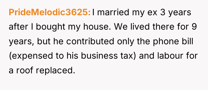 PrideMelodic3625 I married my ex 3 years after I bought...