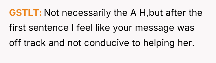GSTLT Not necessarily the A H,but after the first sentence...