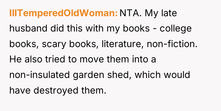 IllTemperedOldWoman NTA. My late husband did this with my books...