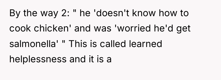 By the way 2: " he 'doesn't know how to...