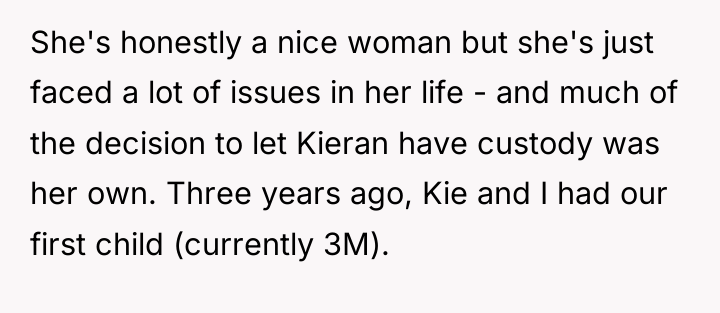 She's honestly a nice woman but she's just faced a...