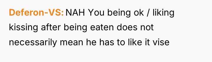 Deferon-VS NAH You being ok / liking kissing after being...