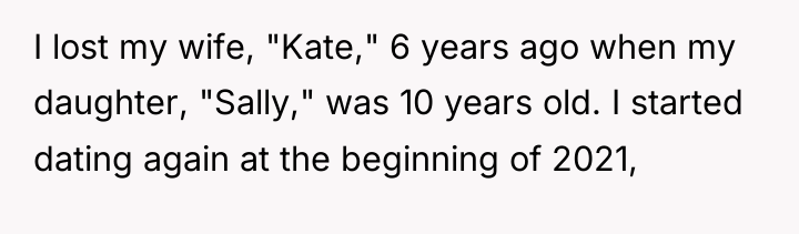 I lost my wife, "Kate," 6 years ago when my...
