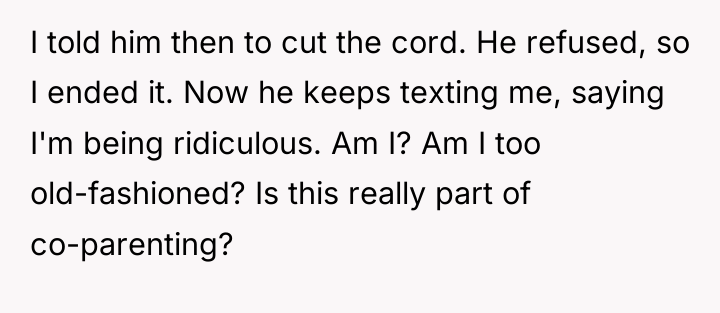 I told him then to cut the cord. He refused,...