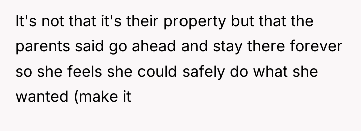 It's not that it's their property but that the parents...