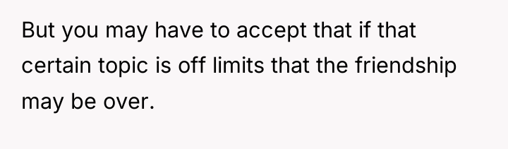 But you may have to accept that if that certain...