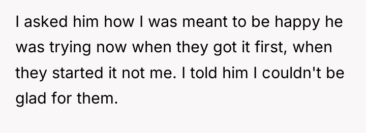 I asked him how I was meant to be happy...