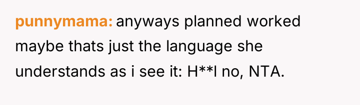 punnymama anyways planned worked maybe thats just the language she...