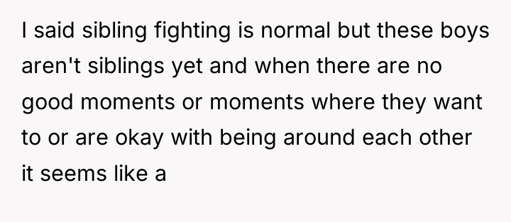 I said sibling fighting is normal but these boys aren't...