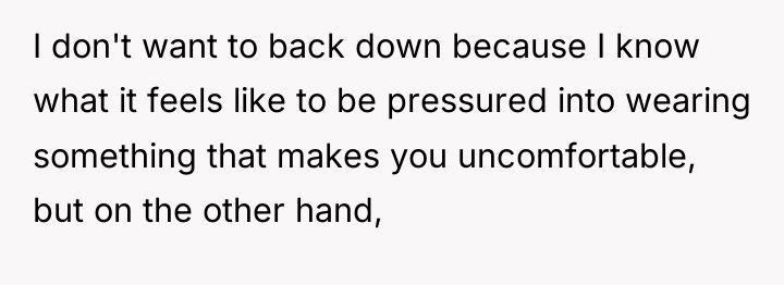 I don't want to back down because I know what...