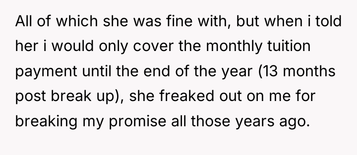 All of which she was fine with, but when i...