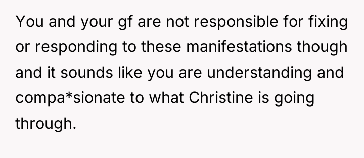 You and your gf are not responsible for fixing or...