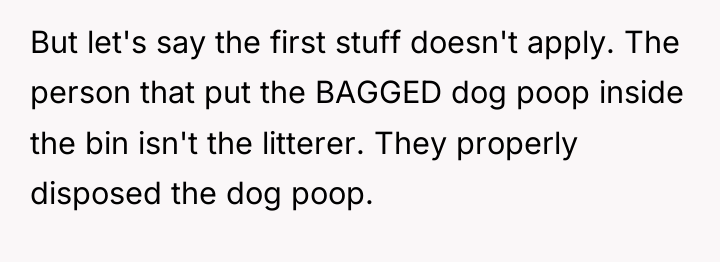But let's say the first stuff doesn't apply. The person...
