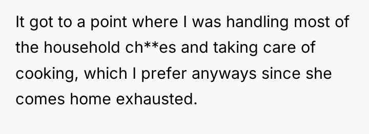 It got to a point where I was handling most...