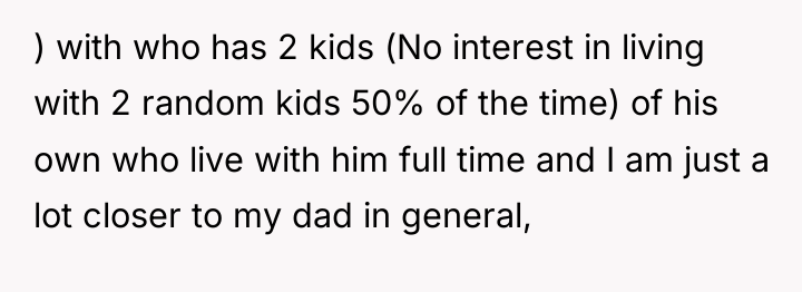) with who has 2 kids (No interest in living...