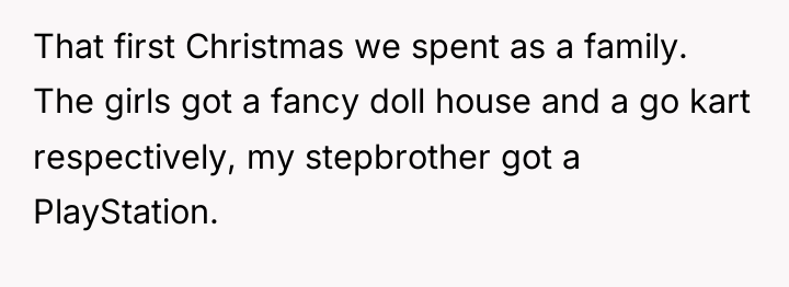 That first Christmas we spent as a family. The girls...