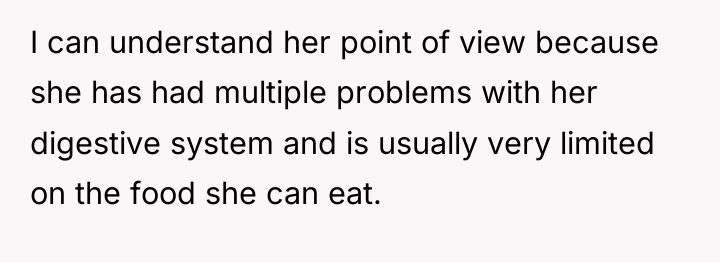 I can understand her point of view because she has...