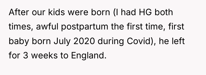 After our kids were born (I had HG both times,...