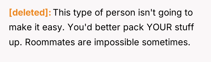 [deleted] This type of person isn't going to make it...