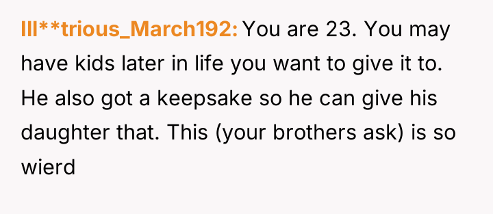 Ill**trious_March192 You are 23. You may have kids later in...