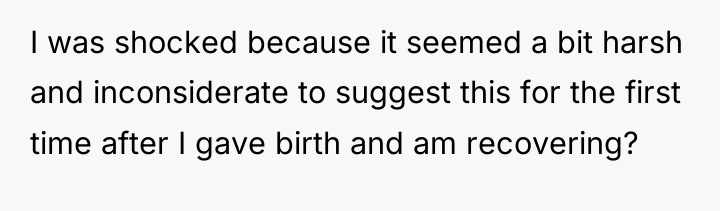I was shocked because it seemed a bit harsh and...