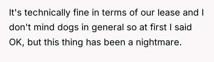 It's technically fine in terms of our lease and I...