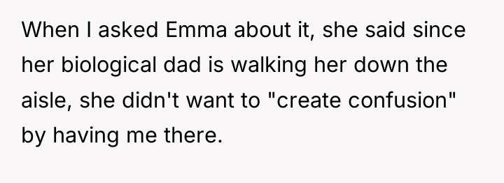 When I asked Emma about it, she said since her...