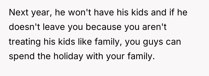 Next year, he won't have his kids and if he...