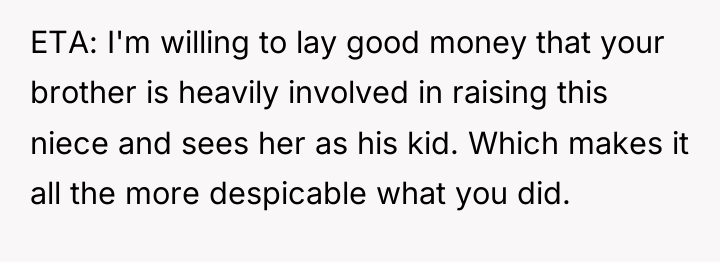 ETA: I'm willing to lay good money that your brother...