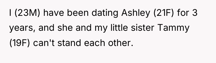 I (23M) have been dating Ashley (21F) for 3 years,...