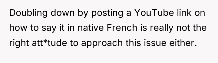 Doubling down by posting a YouTube link on how to...