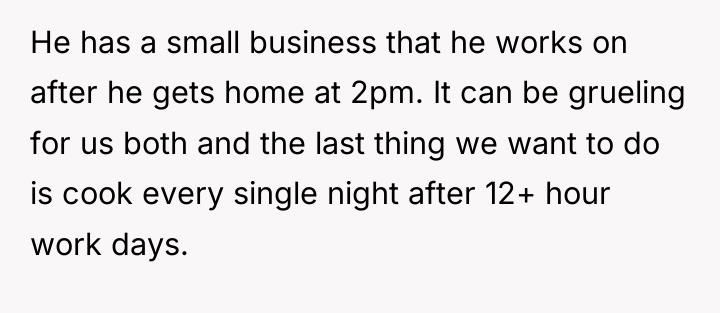 He has a small business that he works on after...